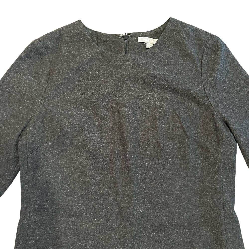 Tinley Road Womens charcoal gray brushed sheath dress Small - Picture 2 of 7